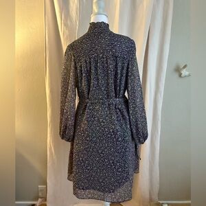 Boden Navy Floral Long Sleeve Dress